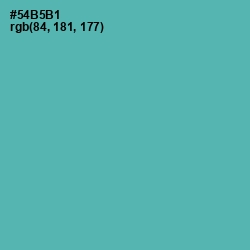 #54B5B1 - Fountain Blue Color Image