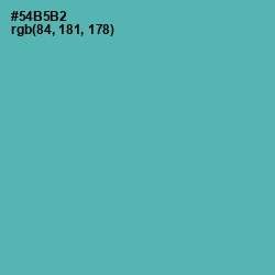 #54B5B2 - Fountain Blue Color Image