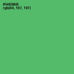 #54BB6B - Aqua Forest Color Image