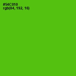 #54C010 - Bright Green Color Image