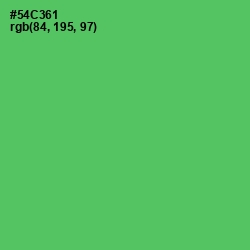 #54C361 - Emerald Color Image