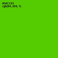 #54CC01 - Bright Green Color Image