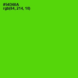 #54D60A - Bright Green Color Image