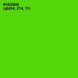 #54D60B - Bright Green Color Image