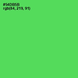 #54DB5B - Emerald Color Image