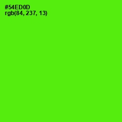 #54ED0D - Bright Green Color Image