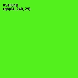 #54F01D - Bright Green Color Image