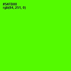 #54FB00 - Bright Green Color Image