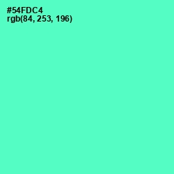 #54FDC4 - Aquamarine Color Image