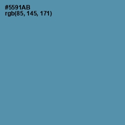 #5591AB - Hippie Blue Color Image