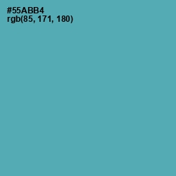 #55ABB4 - Fountain Blue Color Image
