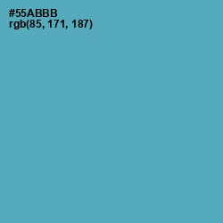 #55ABBB - Fountain Blue Color Image