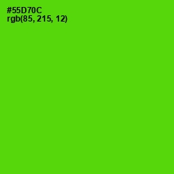 #55D70C - Bright Green Color Image