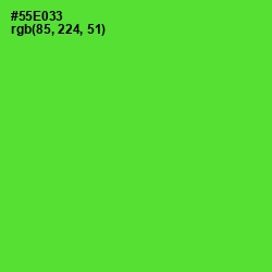 #55E033 - Bright Green Color Image