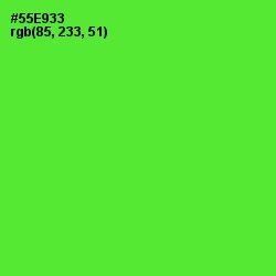 #55E933 - Bright Green Color Image