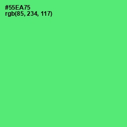 #55EA75 - Screamin' Green Color Image