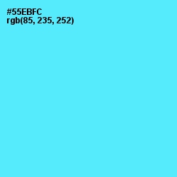 #55EBFC - Turquoise Blue Color Image