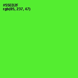 #55ED2F - Bright Green Color Image