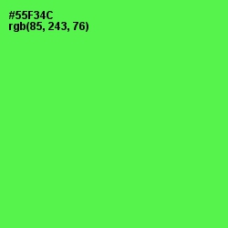 #55F34C - Screamin' Green Color Image