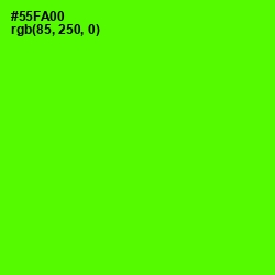 #55FA00 - Bright Green Color Image
