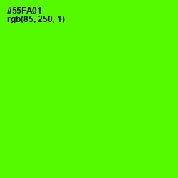 #55FA01 - Bright Green Color Image