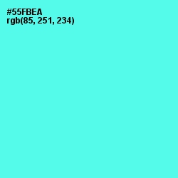 #55FBEA - Turquoise Blue Color Image