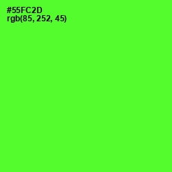 #55FC2D - Bright Green Color Image