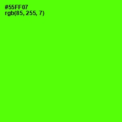 #55FF07 - Bright Green Color Image