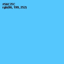 #56C7FC - Turquoise Blue Color Image