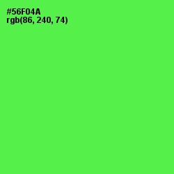 #56F04A - Screamin' Green Color Image