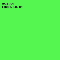 #56F651 - Screamin' Green Color Image