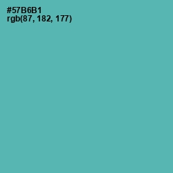 #57B6B1 - Fountain Blue Color Image