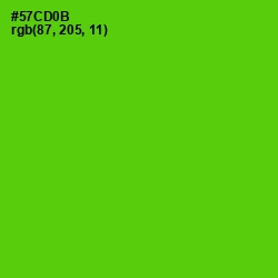 #57CD0B - Bright Green Color Image