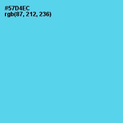 #57D4EC - Turquoise Blue Color Image