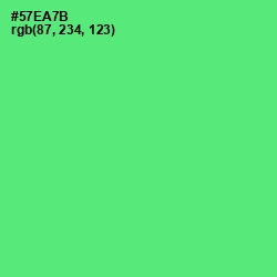 #57EA7B - Screamin' Green Color Image