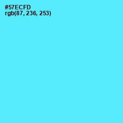 #57ECFD - Turquoise Blue Color Image