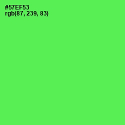 #57EF53 - Screamin' Green Color Image