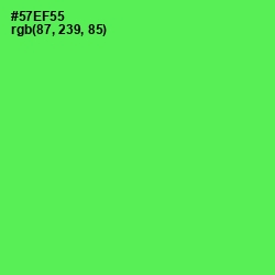 #57EF55 - Screamin' Green Color Image