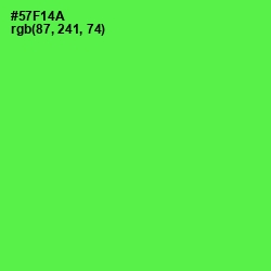 #57F14A - Screamin' Green Color Image