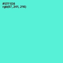 #57F1D8 - Turquoise Blue Color Image