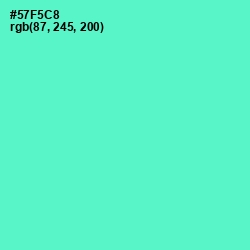 #57F5C8 - Aquamarine Color Image