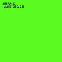 #57FA1C - Bright Green Color Image