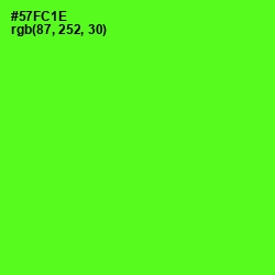 #57FC1E - Bright Green Color Image