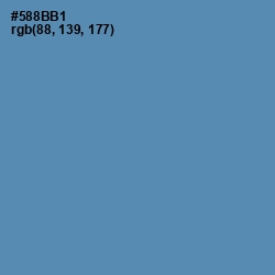 #588BB1 - Hippie Blue Color Image