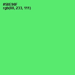 #58E96F - Screamin' Green Color Image