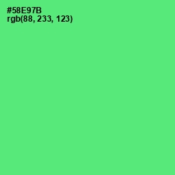 #58E97B - Pastel Green Color Image