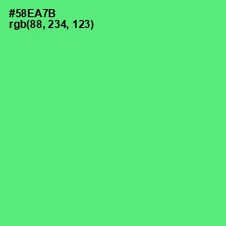 #58EA7B - Screamin' Green Color Image