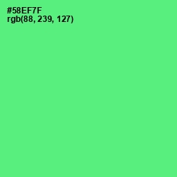 #58EF7F - Screamin' Green Color Image
