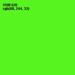 #58F420 - Bright Green Color Image