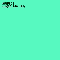 #58F8C1 - Aquamarine Color Image